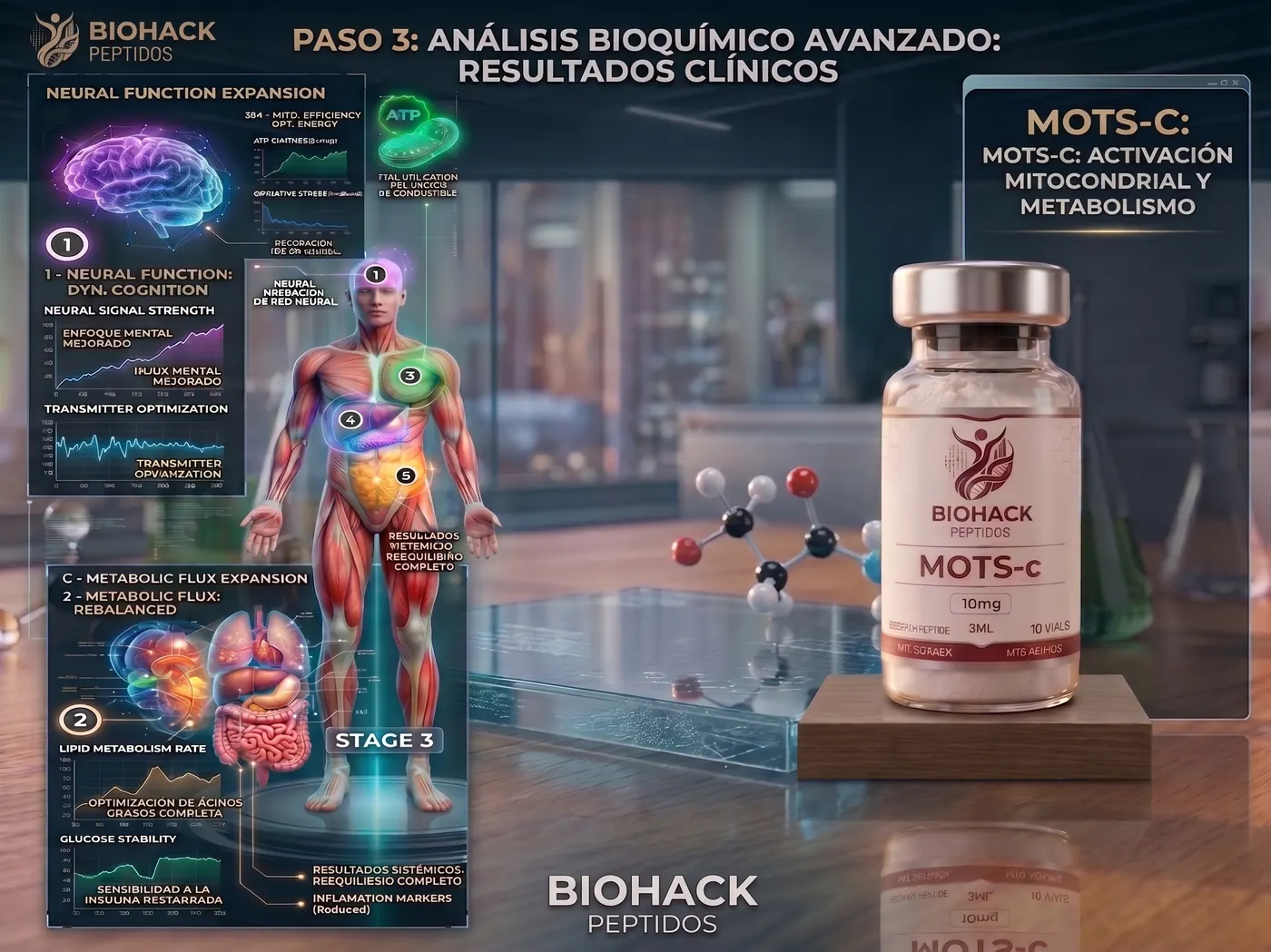 Mot-C 10mg — zonas de accion